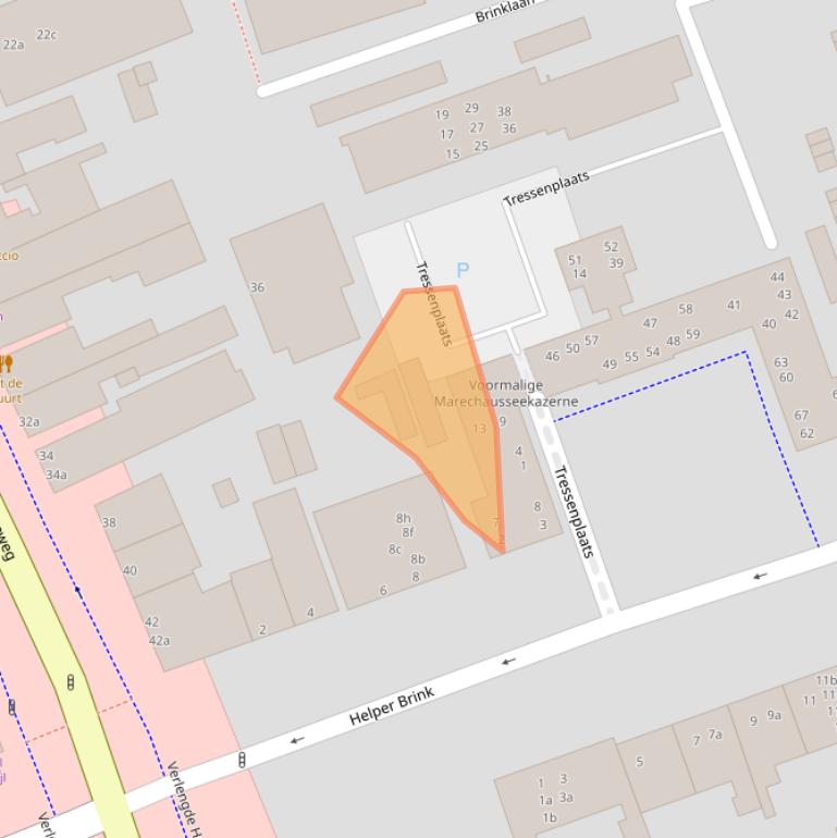 Kaart van postcodegebied 9722XA.