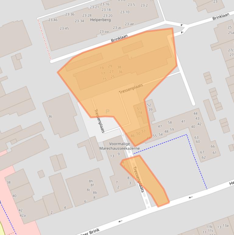 Kaart van postcodegebied 9722XC.