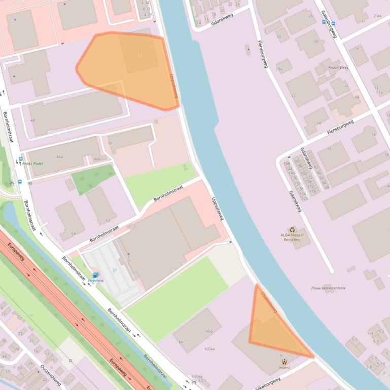 Kaart van postcodegebied 9723AH.