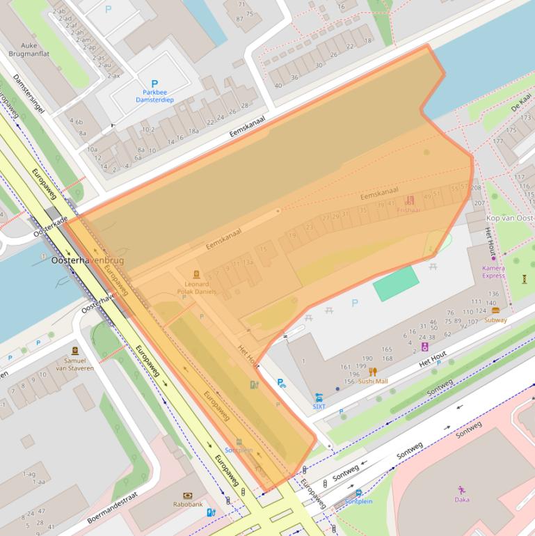 Kaart van postcodegebied 9723AR.