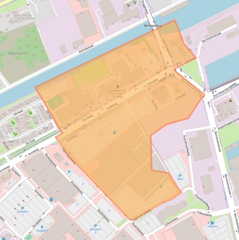 Kaart van postcodegebied 9723AT.