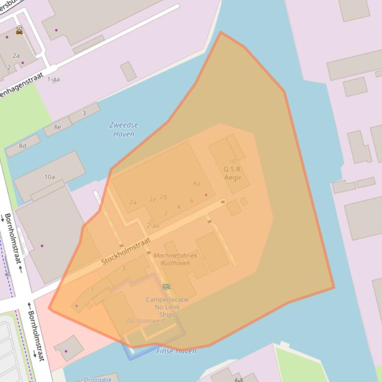 Kaart van postcodegebied 9723BC.