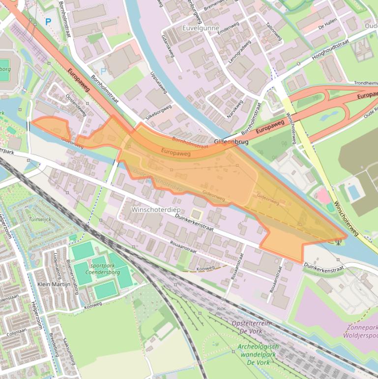 Kaart van postcodegebied 9723BM.