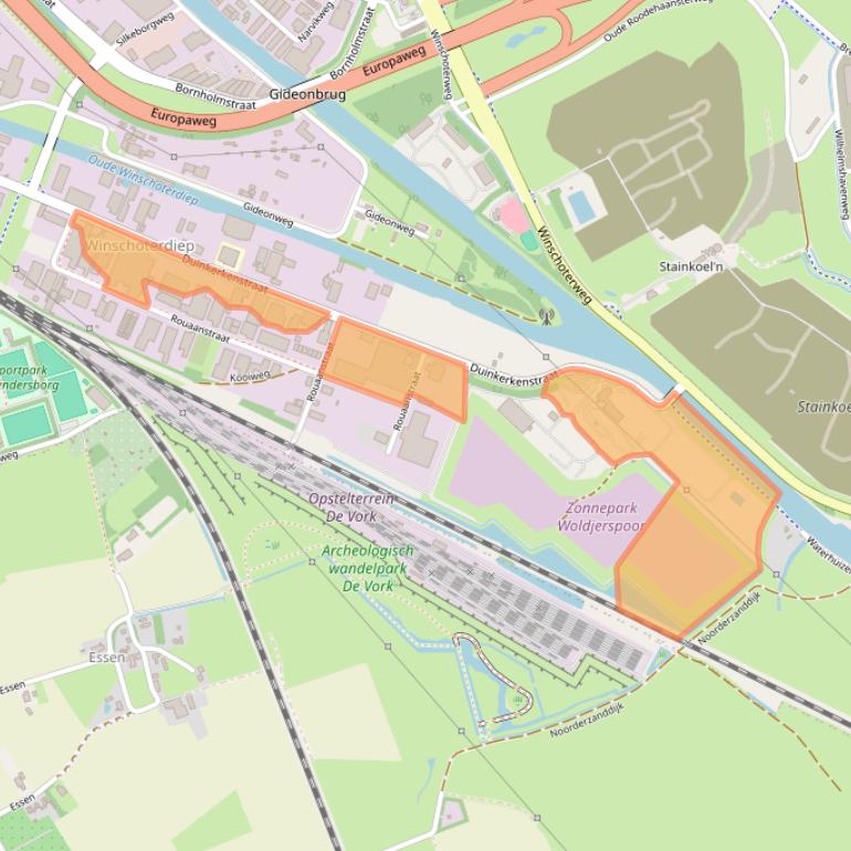 Kaart van postcodegebied 9723BP.