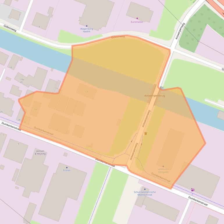 Kaart van postcodegebied 9723BS.