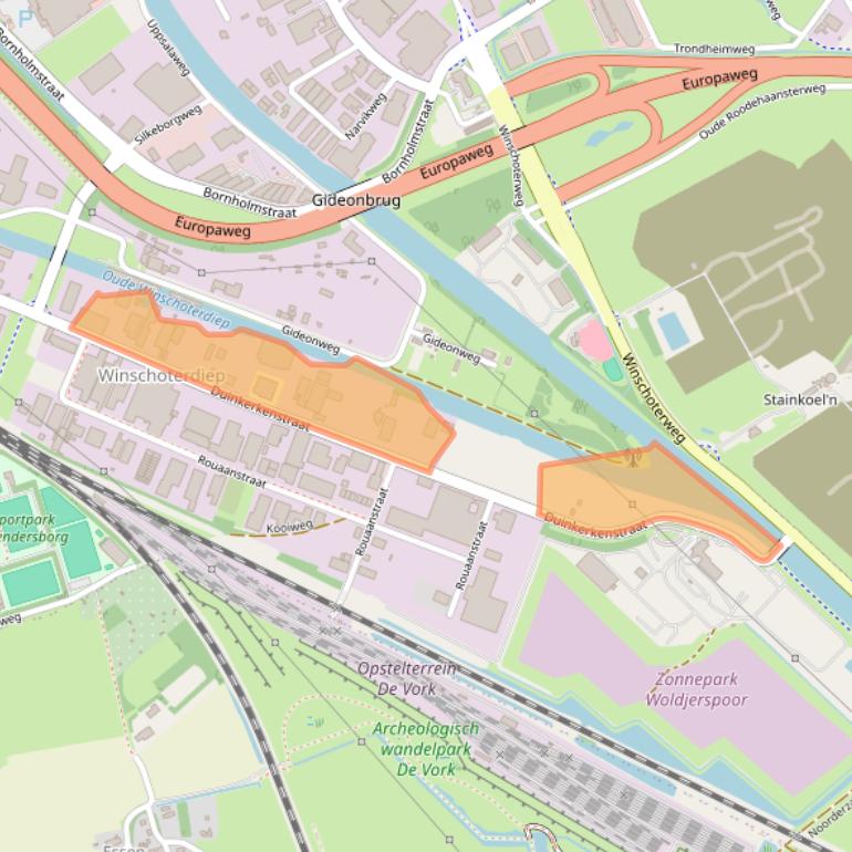Kaart van postcodegebied 9723BT.