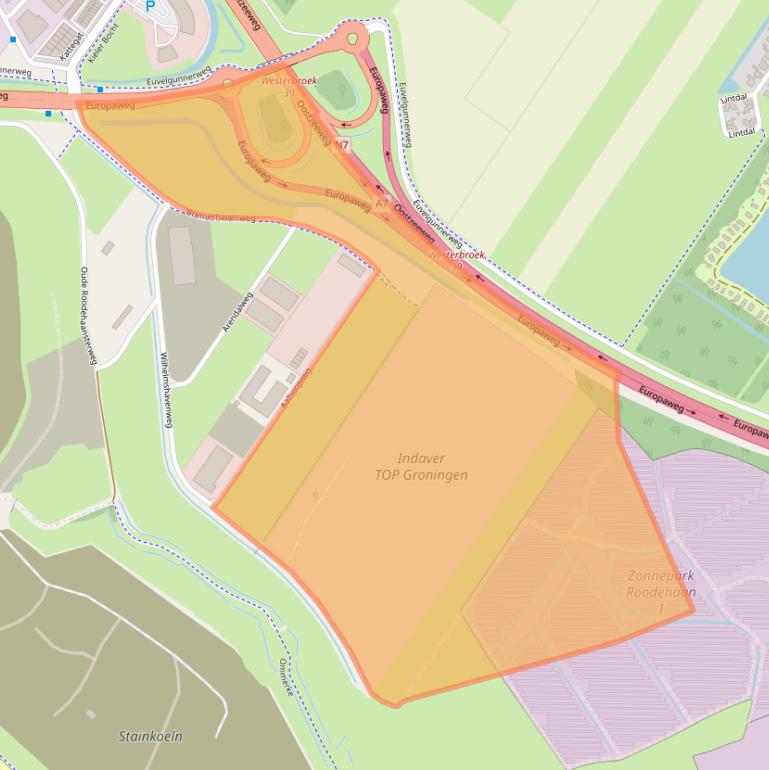 Kaart van postcodegebied 9723CL.