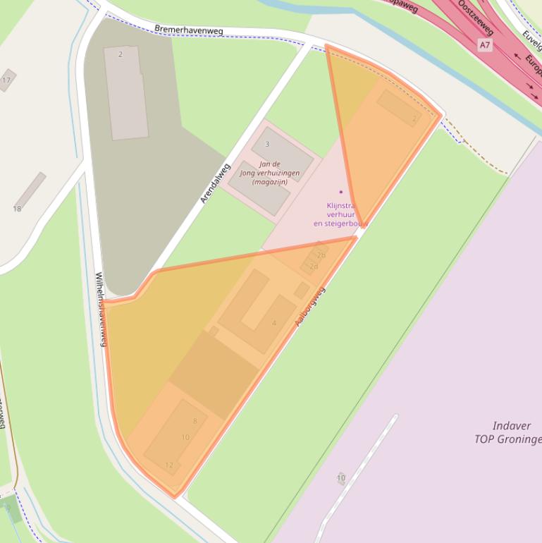 Kaart van postcodegebied 9723CN.