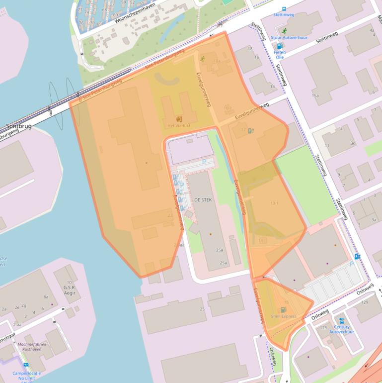 Kaart van postcodegebied 9723CT.