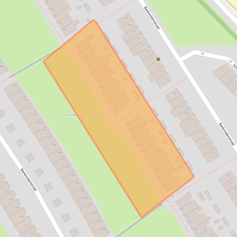 Kaart van postcodegebied 9723DE.