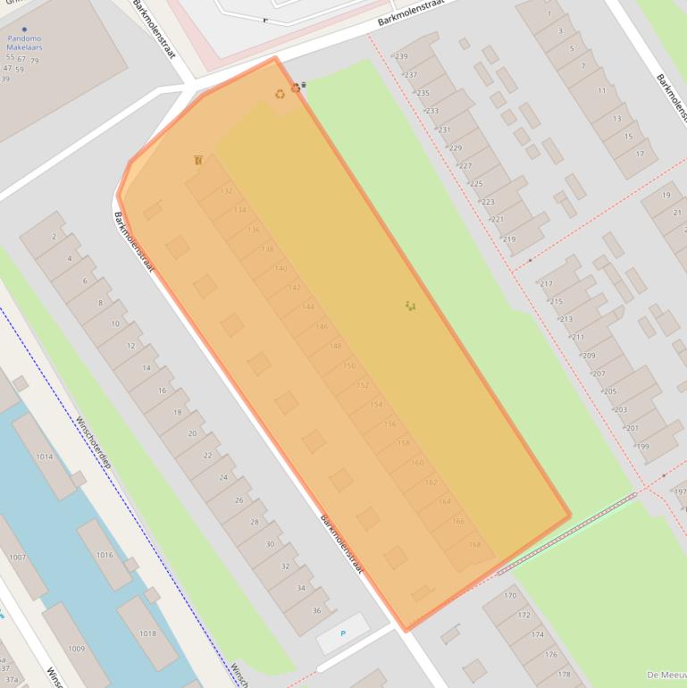 Kaart van postcodegebied 9723DL.