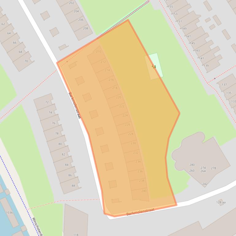 Kaart van postcodegebied 9723DN.