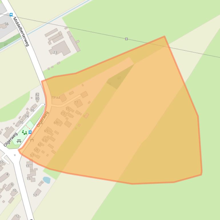 Kaart van postcodegebied 9723EC.