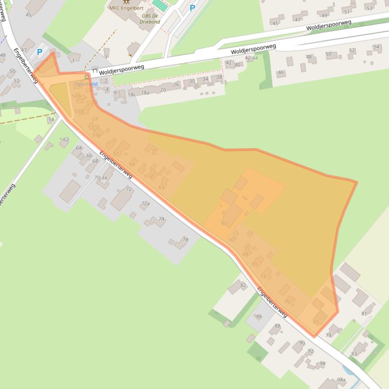 Kaart van postcodegebied 9723EK.