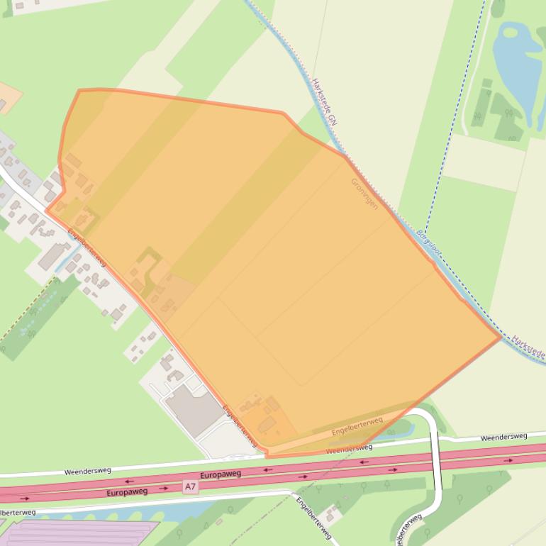 Kaart van postcodegebied 9723EL.