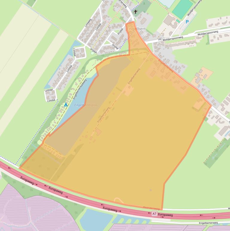 Kaart van postcodegebied 9723EN.