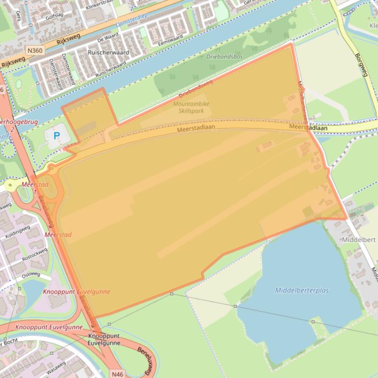 Kaart van postcodegebied 9723EV.