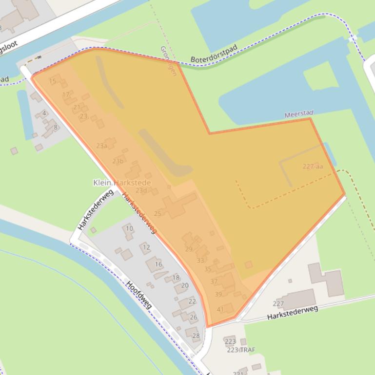 Kaart van postcodegebied 9723GA.