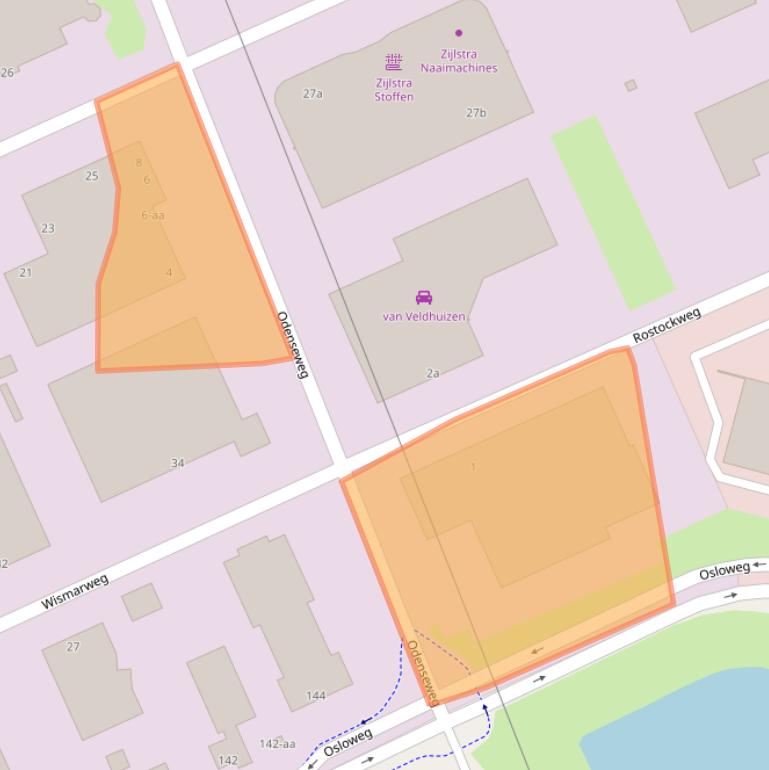 Kaart van postcodegebied 9723HA.