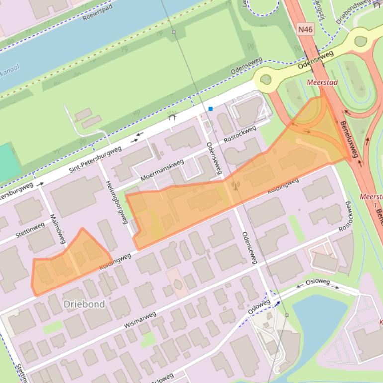 Kaart van postcodegebied 9723HK.