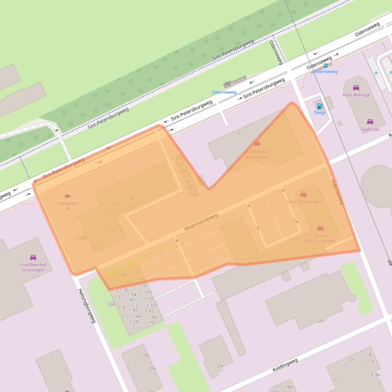 Kaart van postcodegebied 9723HM.