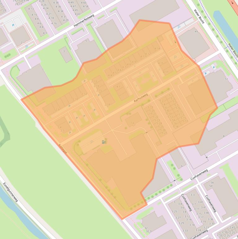 Kaart van postcodegebied 9723JJ.