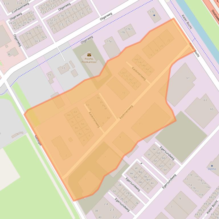 Kaart van postcodegebied 9723JL.