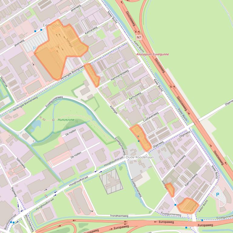 Kaart van postcodegebied 9723JP.