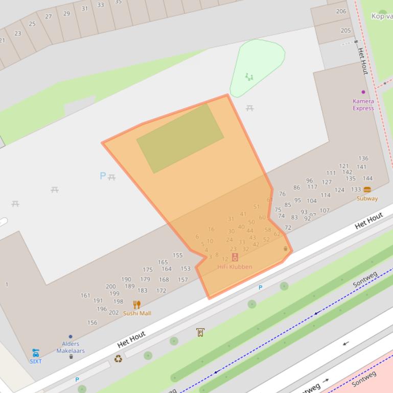 Kaart van postcodegebied 9723LA.