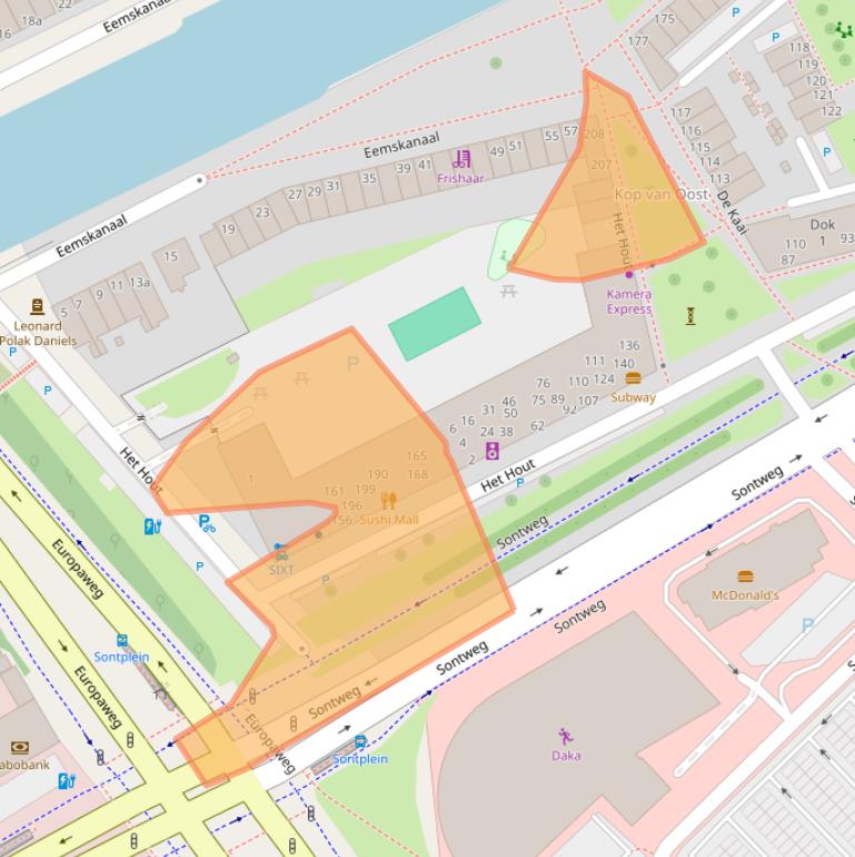 Kaart van postcodegebied 9723LC.