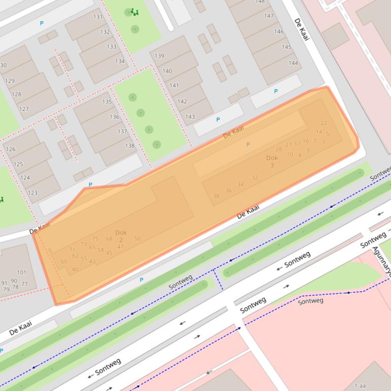 Kaart van postcodegebied 9723LD.