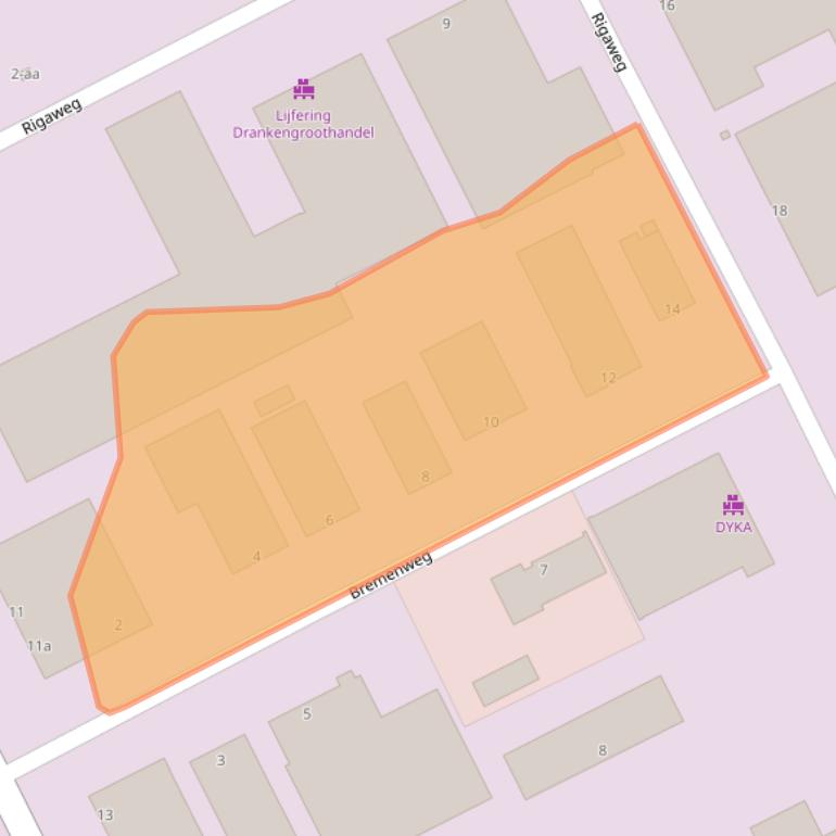 Kaart van postcodegebied 9723TD.