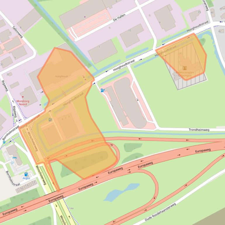 Kaart van postcodegebied 9723TG.