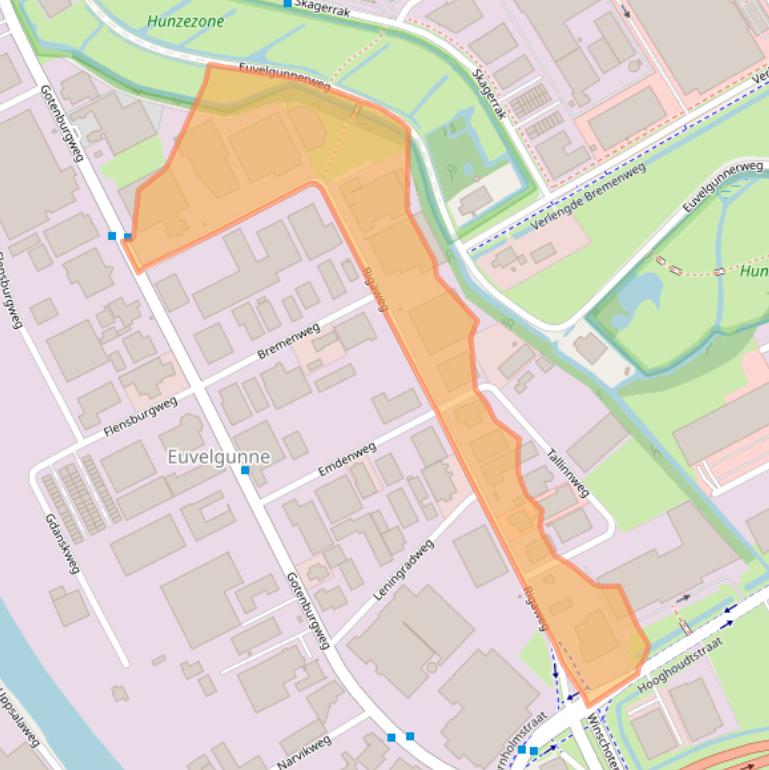 Kaart van postcodegebied 9723TH.