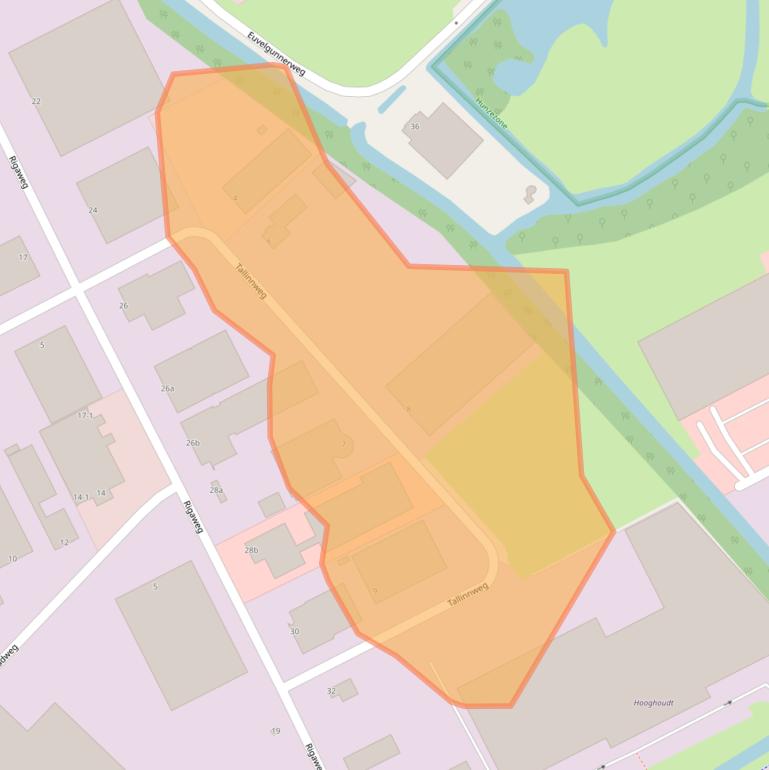 Kaart van postcodegebied 9723TJ.
