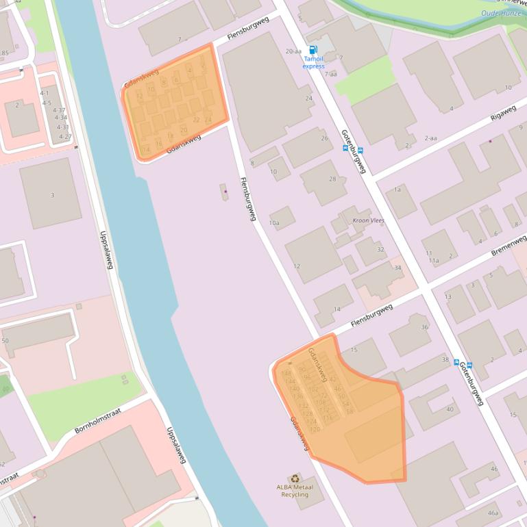 Kaart van postcodegebied 9723TS.