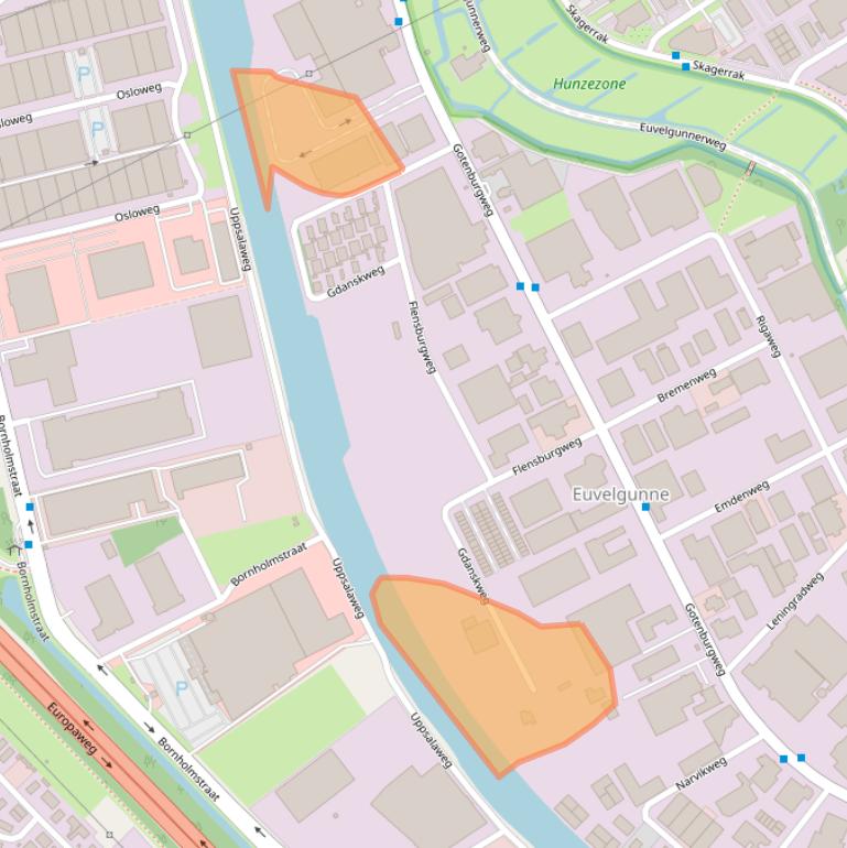 Kaart van postcodegebied 9723TT.