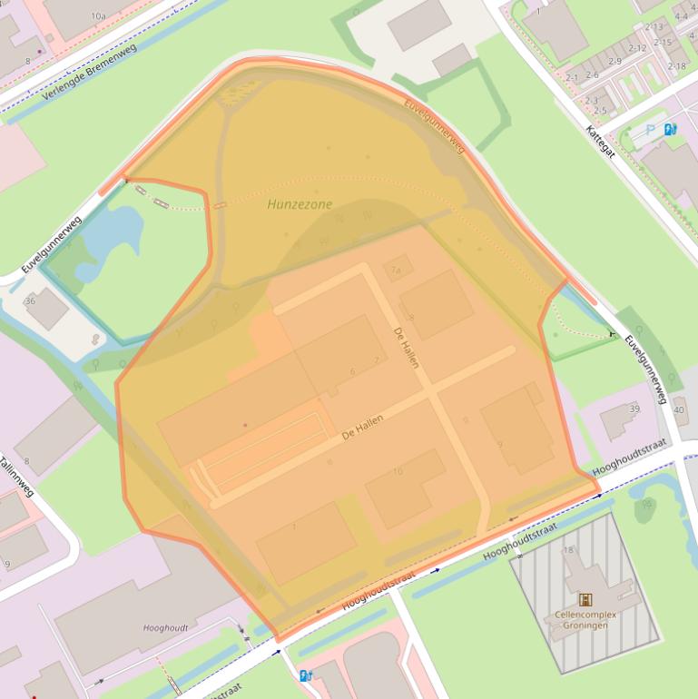 Kaart van postcodegebied 9723TW.