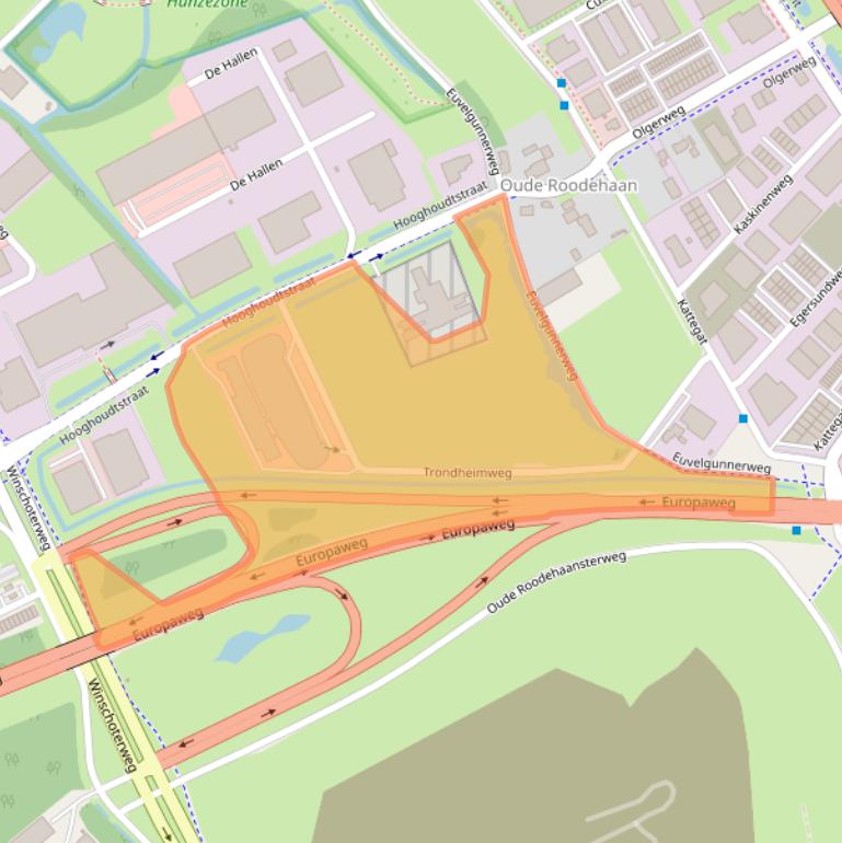 Kaart van postcodegebied 9723TX.