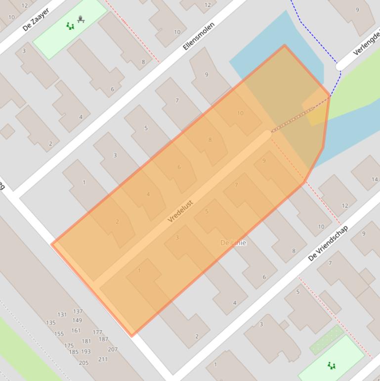 Kaart van postcodegebied 9723ZD.