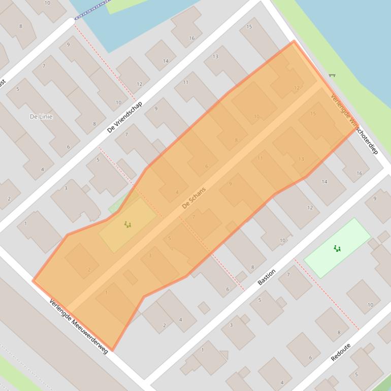 Kaart van postcodegebied 9723ZG.