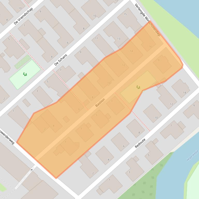 Kaart van postcodegebied 9723ZH.