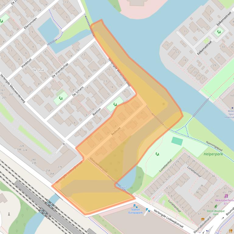 Kaart van postcodegebied 9723ZJ.