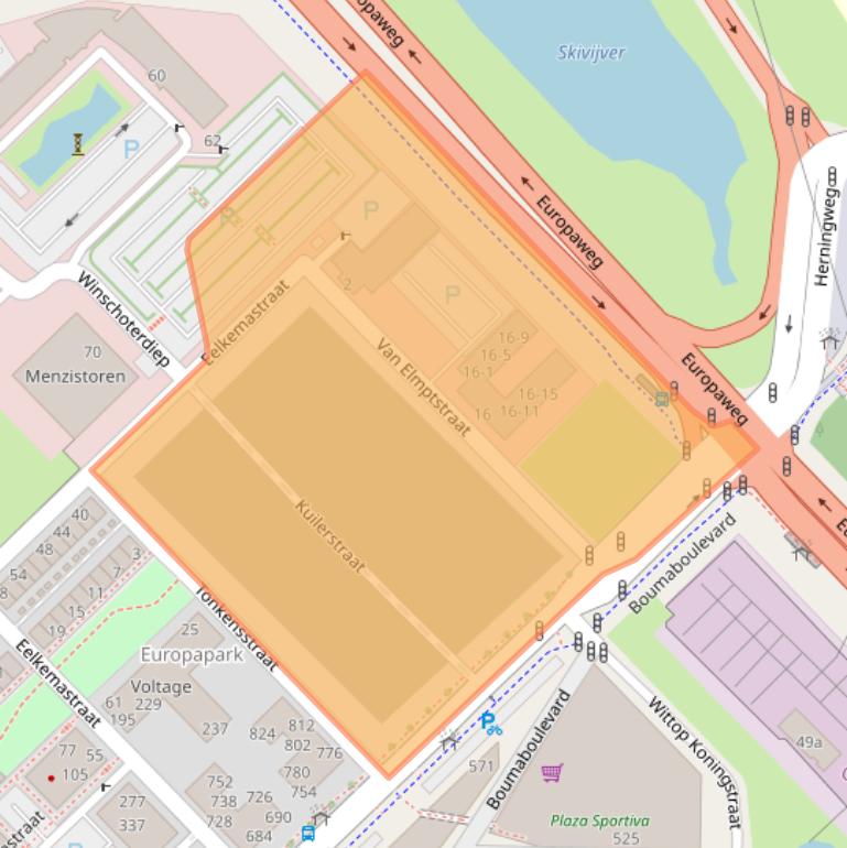 Kaart van postcodegebied 9723ZL.