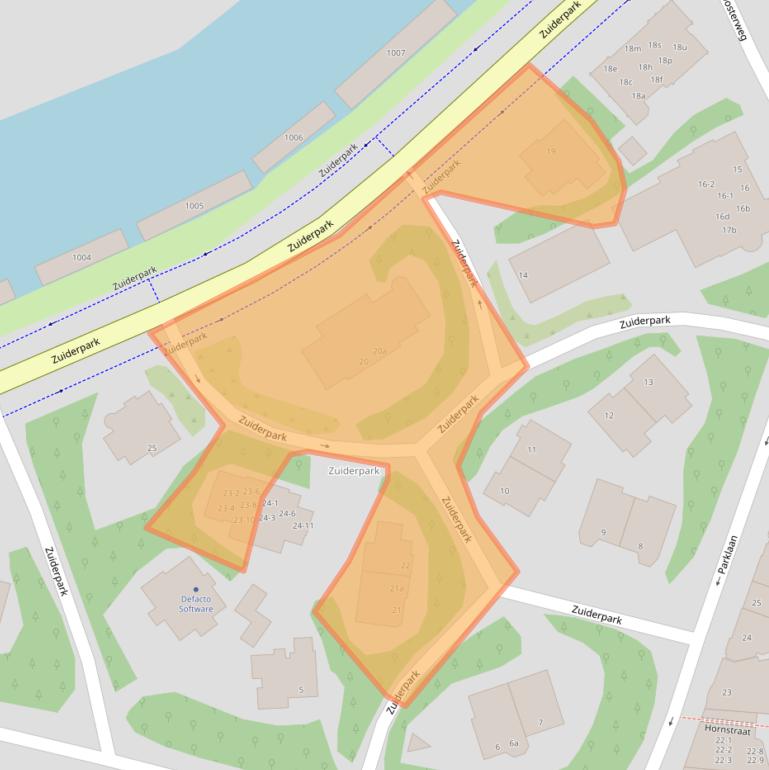 Kaart van postcodegebied 9724AH.