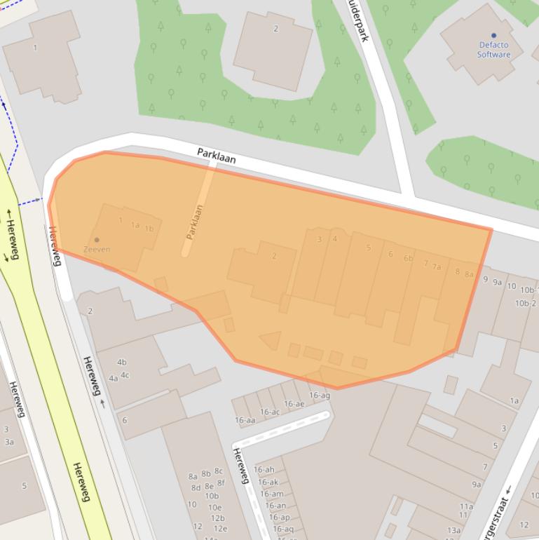 Kaart van postcodegebied 9724AL.