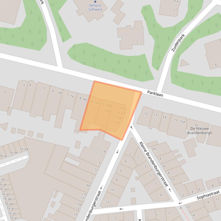 Kaart van postcodegebied 9724AM.