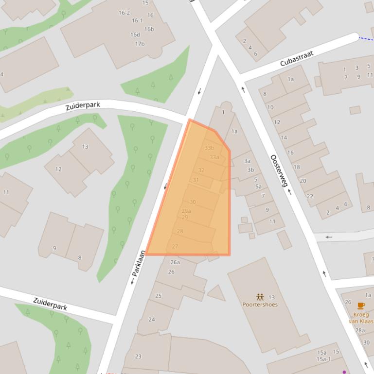 Kaart van postcodegebied 9724AR.