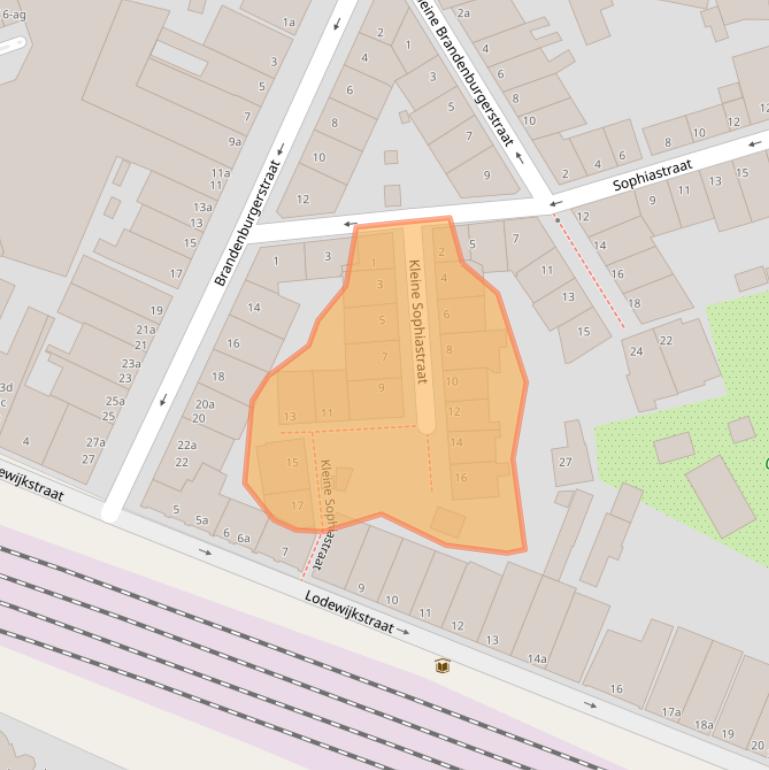 Kaart van postcodegebied 9724AW.