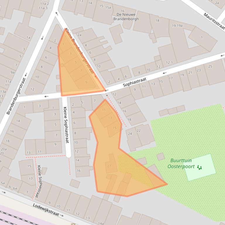 Kaart van postcodegebied 9724AX.